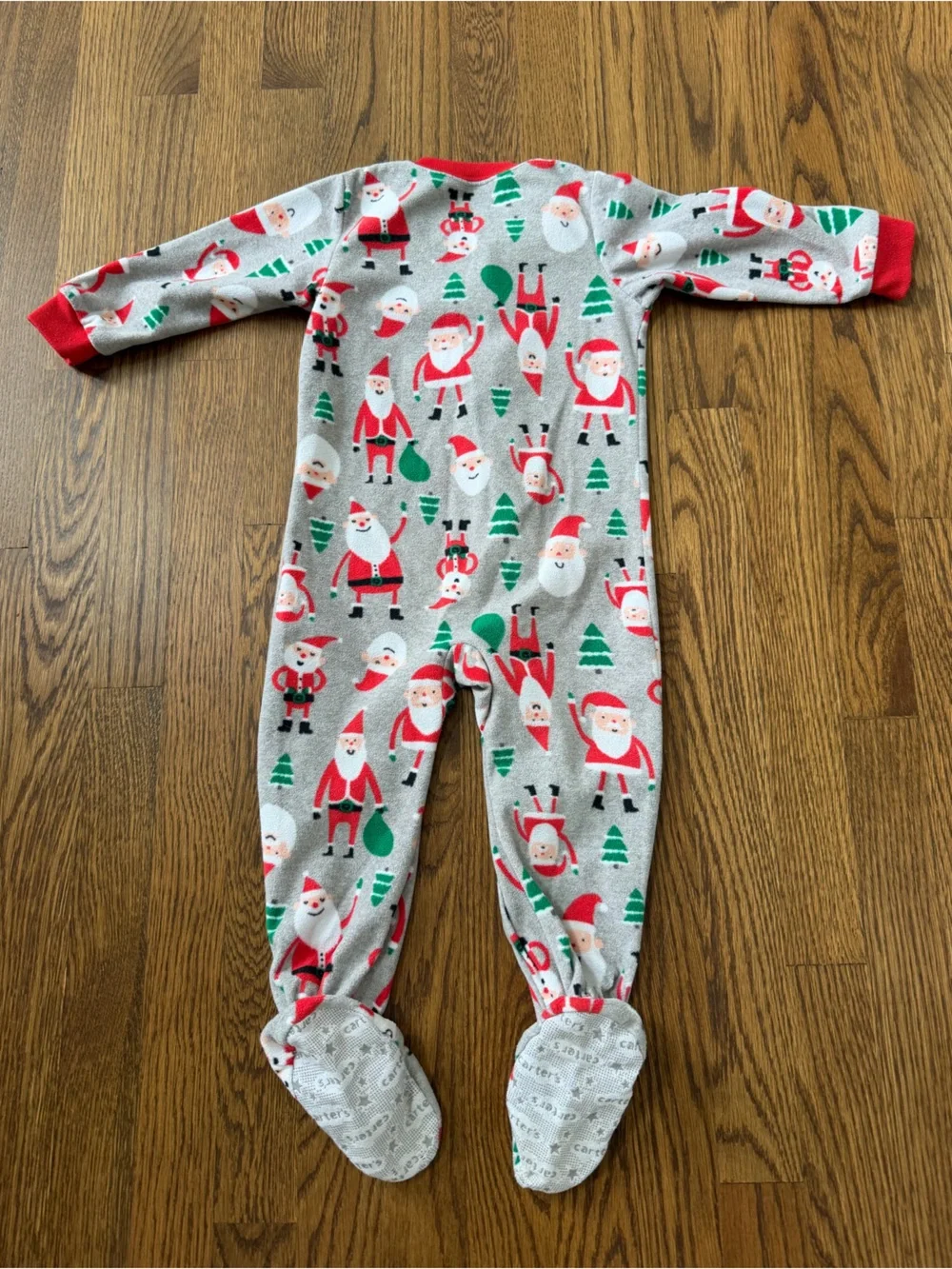 Carter’s Holiday Penguin & Santa Fleece One-Piece Zip-up Pajamas, size 2T